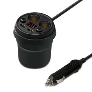 USB-billader med LED-skjerm
