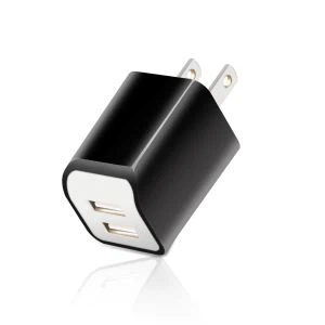 Mobiltelefon 5V 2.1A-lader Fargerik USB-vegglader med to porter