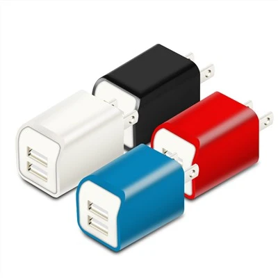 Reiselader 2.1A 12W dobbel USB veggladeradapter for iPhone 6/6s/7/7plus for S7